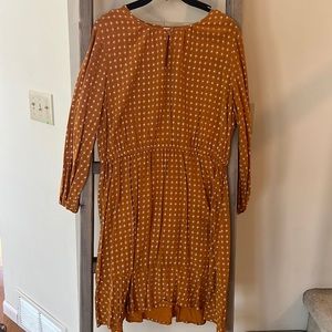 Long sleeved polkadot dress